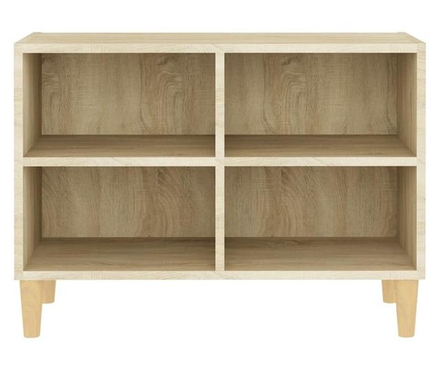 TV ormarić s nogama od masivnog drva 69,5x30x50 cm boja hrasta
