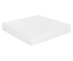 magasfényű fehér MDF lebegő fali polc 23 x 23,5 x 3,8 cm