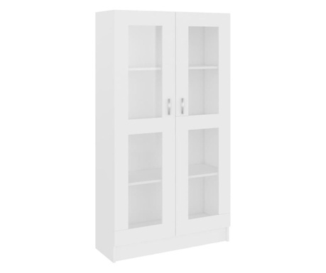 Шкаф витрина, бял, 82,5x30,5x150 см, ПДЧ