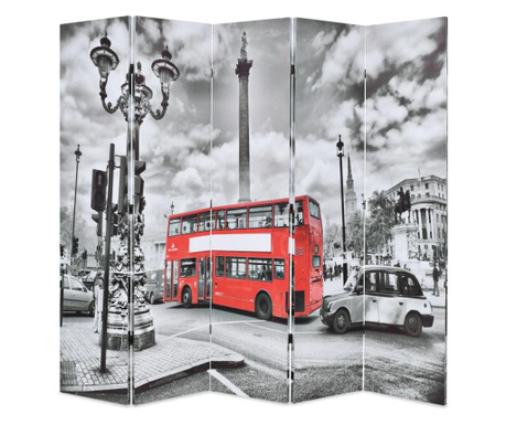 Sklopiva sobna pregrada 200 x 170 cm slika londonskog autobusa