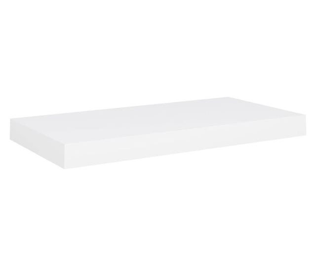 fehér MDF lebegő fali polc 50 x 23 x 3,8 cm