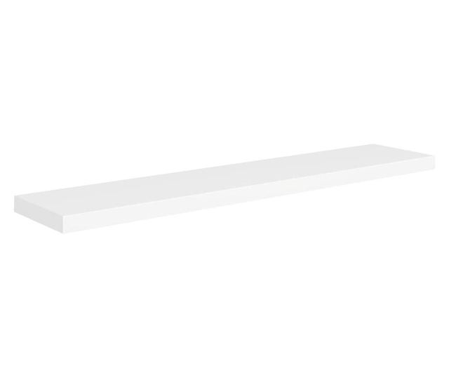 fehér MDF lebegő fali polc 120 x 23,5 x 3,8 cm