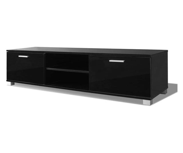 TV Ormarić visoki sjaj crni 140 x 40,3 x 34,7 cm