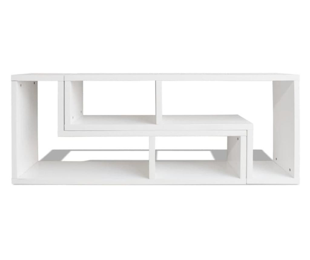VidaXL Dvostruki TV kabinet L-oblik bijeli - 8