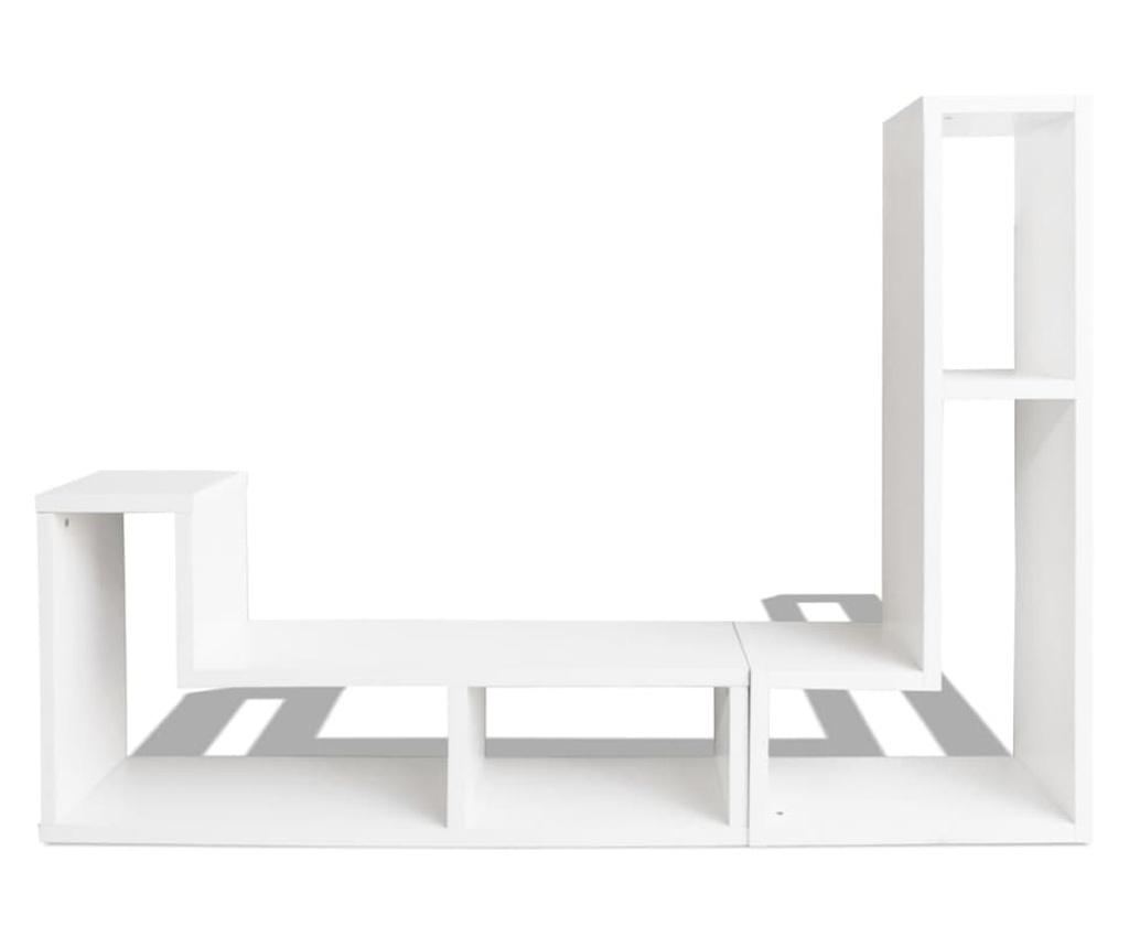 VidaXL Dvostruki TV kabinet L-oblik bijeli - 12