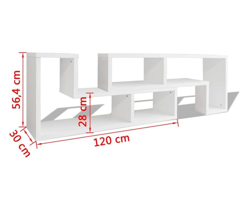 VidaXL Dvostruki TV kabinet L-oblik bijeli - 13