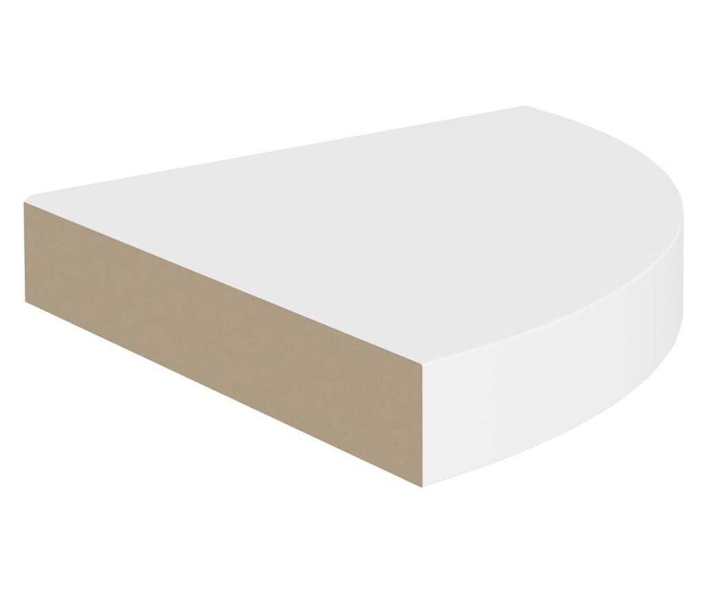 2 db fehér MDF lebegő sarokpolc 25 x 25 x 3,8 cm - 11
