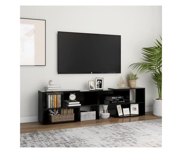 TV ormarić crni 149 x 30 x 52 cm od iverice
