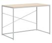Stol za računalo bijeli i boja hrasta 110x60x70 cm od iverice