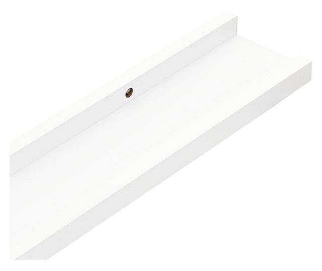 4 db fehér fali polc 60 x 9 x 3 cm