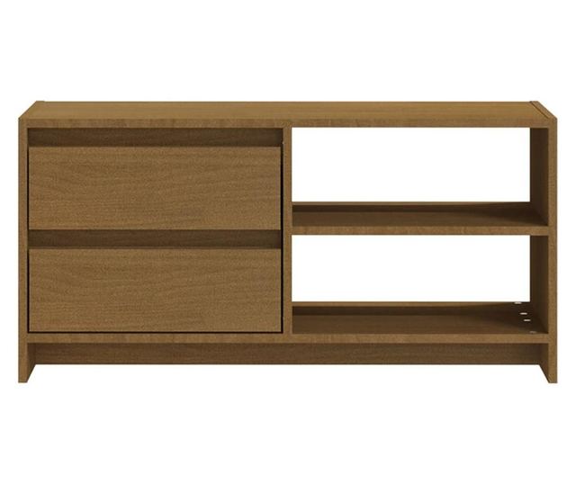 TV ormarić smeđa boja meda 80 x 31 x 39 cm od masivne borovine