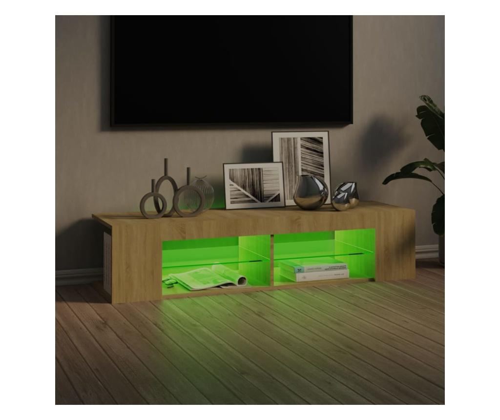 TV ormarić s LED svjetlima boja hrasta sonome 135 x 39 x 30 cm - 12