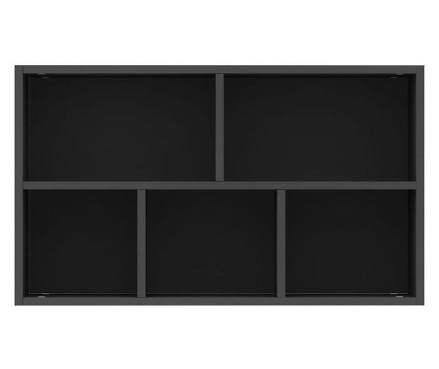 fekete forgácslap könyv-/tálalószekrény 50 x 25 x 80 cm