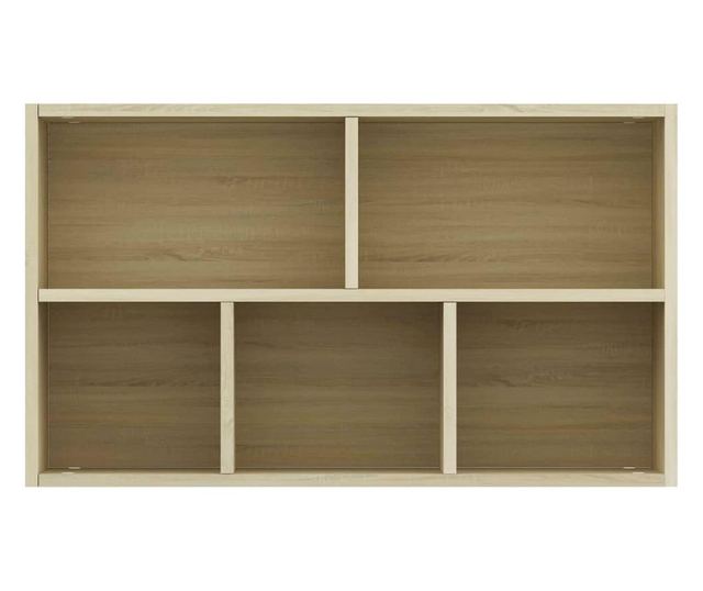 sonomatölgy-színű forgácslap könyv-/tálalószekrény 50x25x80 cm
