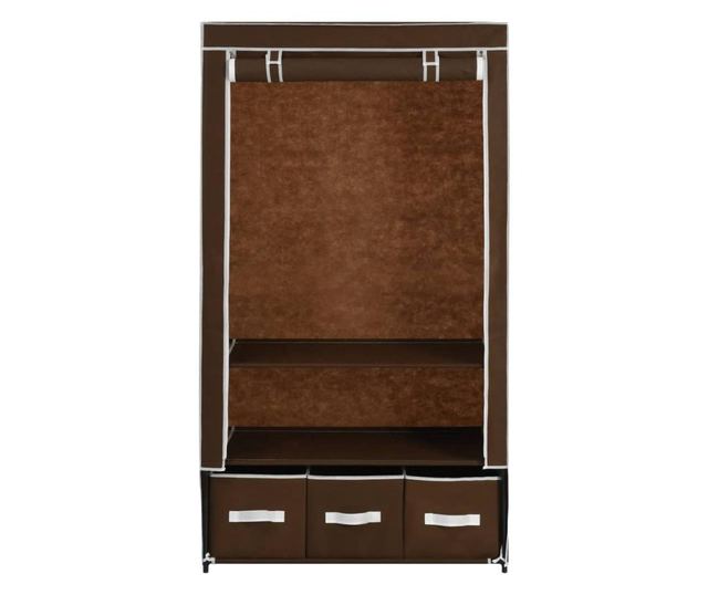 282458 Wardrobe Brown 87x49x159 cm Fabric