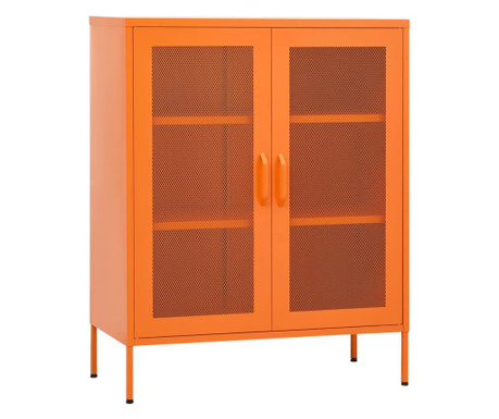 narancssárga acél tárolószekrény 80 x 35 x 101,5 cm