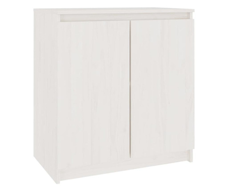 Odkládací skříňka bílá 60 x 36 x 65 cm masivní borové dřevo