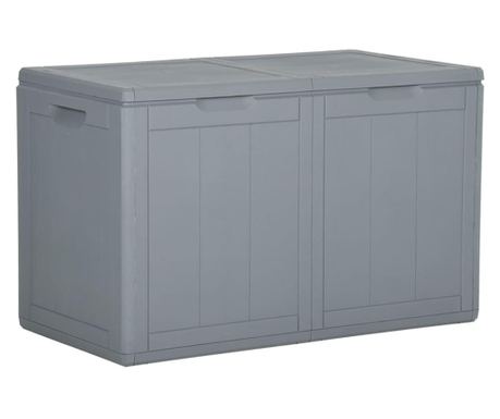 Градинска кутия за съхранение, 180 л, сива, PP