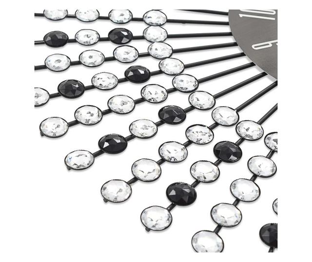 Zidni sat metalni 43 cm crni