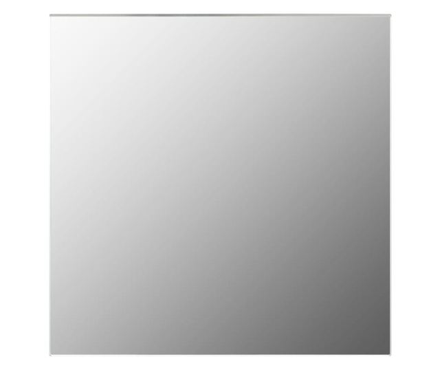 Стенно огледало с LED лампи, квадратно, стъкло