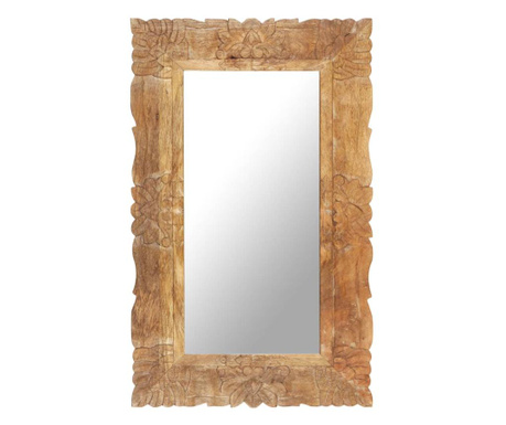 Zrcadlo 80 x 50 cm masivní mangovníkové dřevo