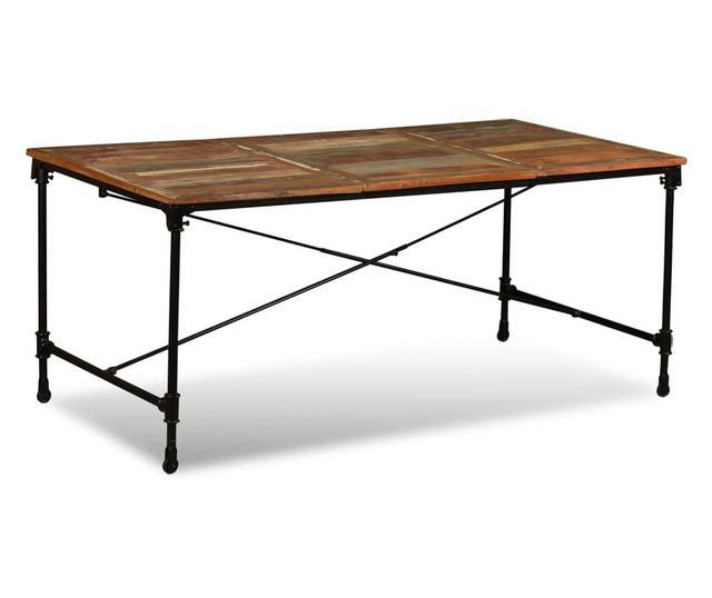 Masă de bucătărie, 180 cm, lemn masiv reciclat