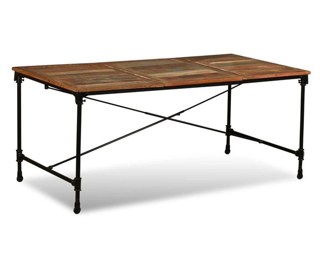 Masă de bucătărie, 180 cm, lemn masiv reciclat