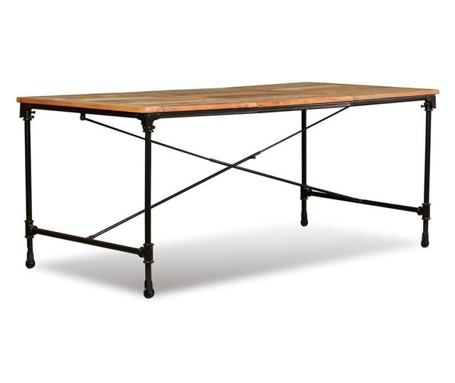 Masă de bucătărie, 180 cm, lemn masiv reciclat