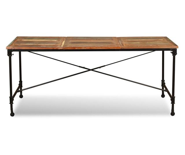 Masă de bucătărie, 180 cm, lemn masiv reciclat