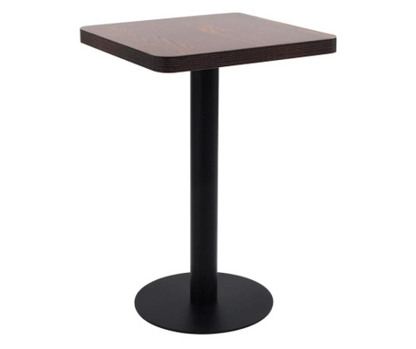 Bistro miza temno rjava 50x50 cm mediapan