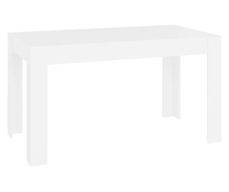 Masă de bucătărie, alb, 140x74,5x76 cm, PAL