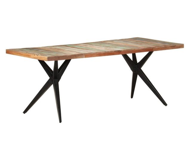 Masă de bucătărie, 200x90x76 cm, lemn masiv reciclat