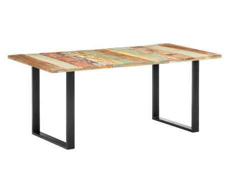 tömör újrahasznosított fa étkezőasztal 180 x 90 x 76 cm