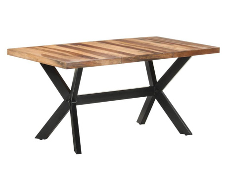 Jedilna miza 160x80x75 cm trden les z medenim zaključkom
