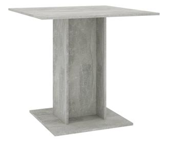 Blagovaonski stol siva boja betona 80 x 80 x 75 cm od iverice