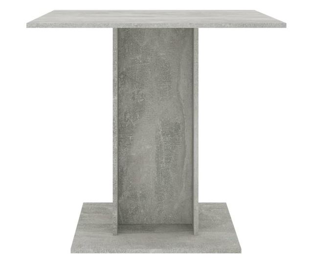 Blagovaonski stol siva boja betona 80 x 80 x 75 cm od iverice