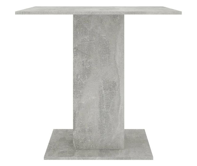 Blagovaonski stol siva boja betona 80 x 80 x 75 cm od iverice