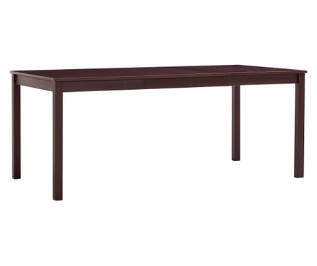 Jedilna miza temno rjava 180x90x73 cm borovina