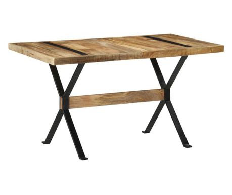 Blagovaonski stol 140 x 70 x 76 cm od grubog drva manga 
