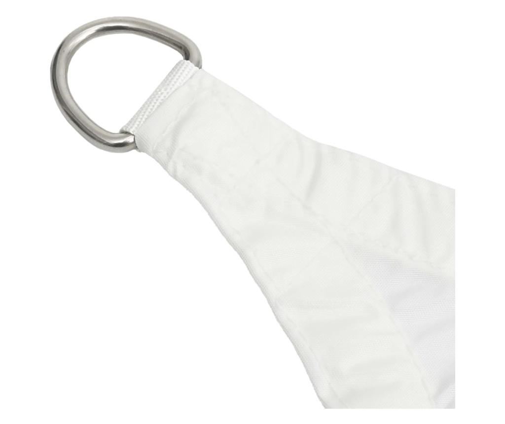 Senčno jadro oksford blago pravokotno 4x6 m belo - 6