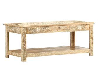 Масичка за кафе, 110 x 50 x 45 см, ръчно боядисано мангово дърво