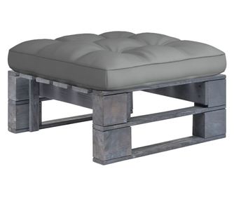 Vrtna klupa od paleta, siva, obrađeni bor