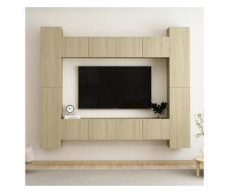 Set TV ormarića, 8 komada, sonoma hrast, iverica