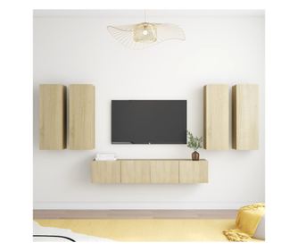 Set TV ormarića, 6 komada, sonoma hrast, iverica