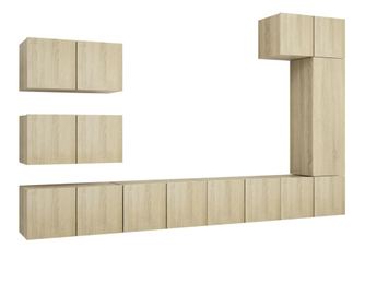 Set dulapuri TV, 8 piese, stejar sonoma, PAL