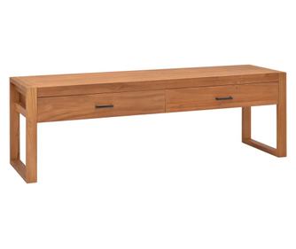 Comodă TV, 140 x 40 x 45 cm, lemn de tec reciclat