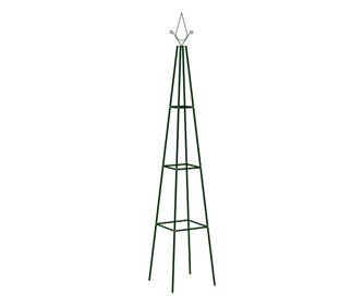 Podpori za rastline vrt 2 kosi temno zelena 35x35x195 cm jeklo