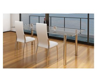 Kuhinjske stolice, 2 kom., bijele, umjetna koža