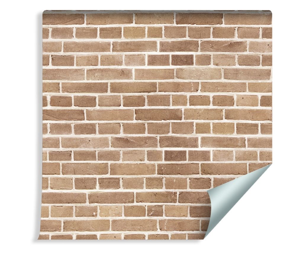 Brick Wall Wallpaper in Shades of Beige 0.53x10m