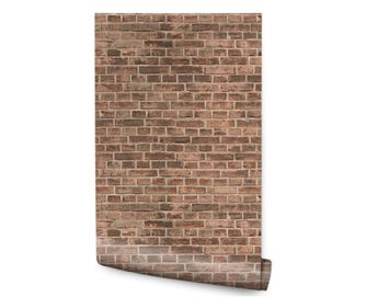 Tapeta hnědá cihlová 3D dekorace pro kamennou zeď v obývacím pokoji nebo kuchyni  0,53x10m